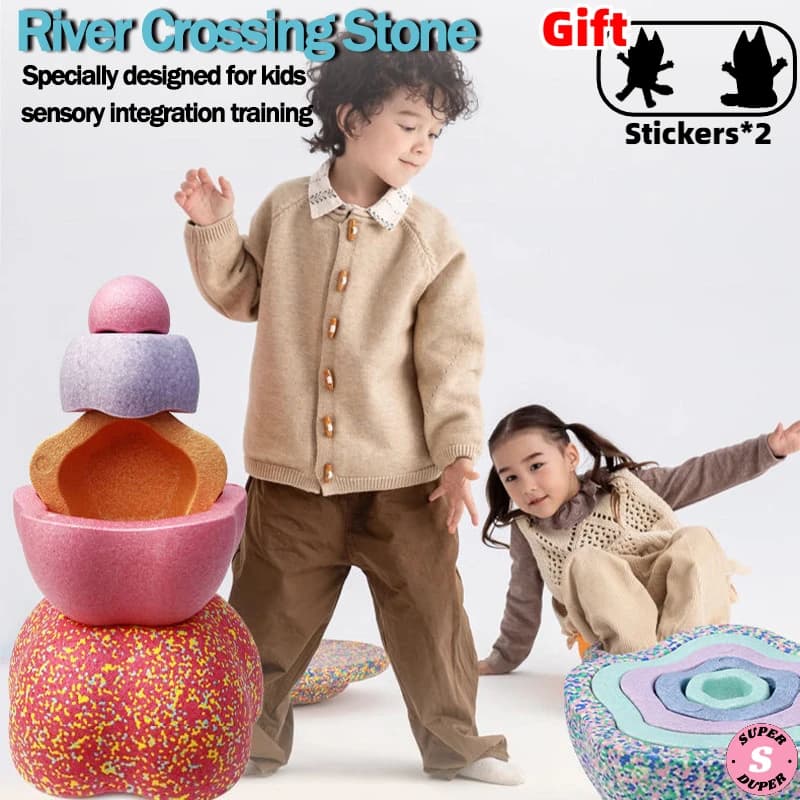 EPP Balance Stepping Rainbow Stone Kids Sports Toys Touch Sensory Integration Training Tactile Sensing Equipment Outdoor Games