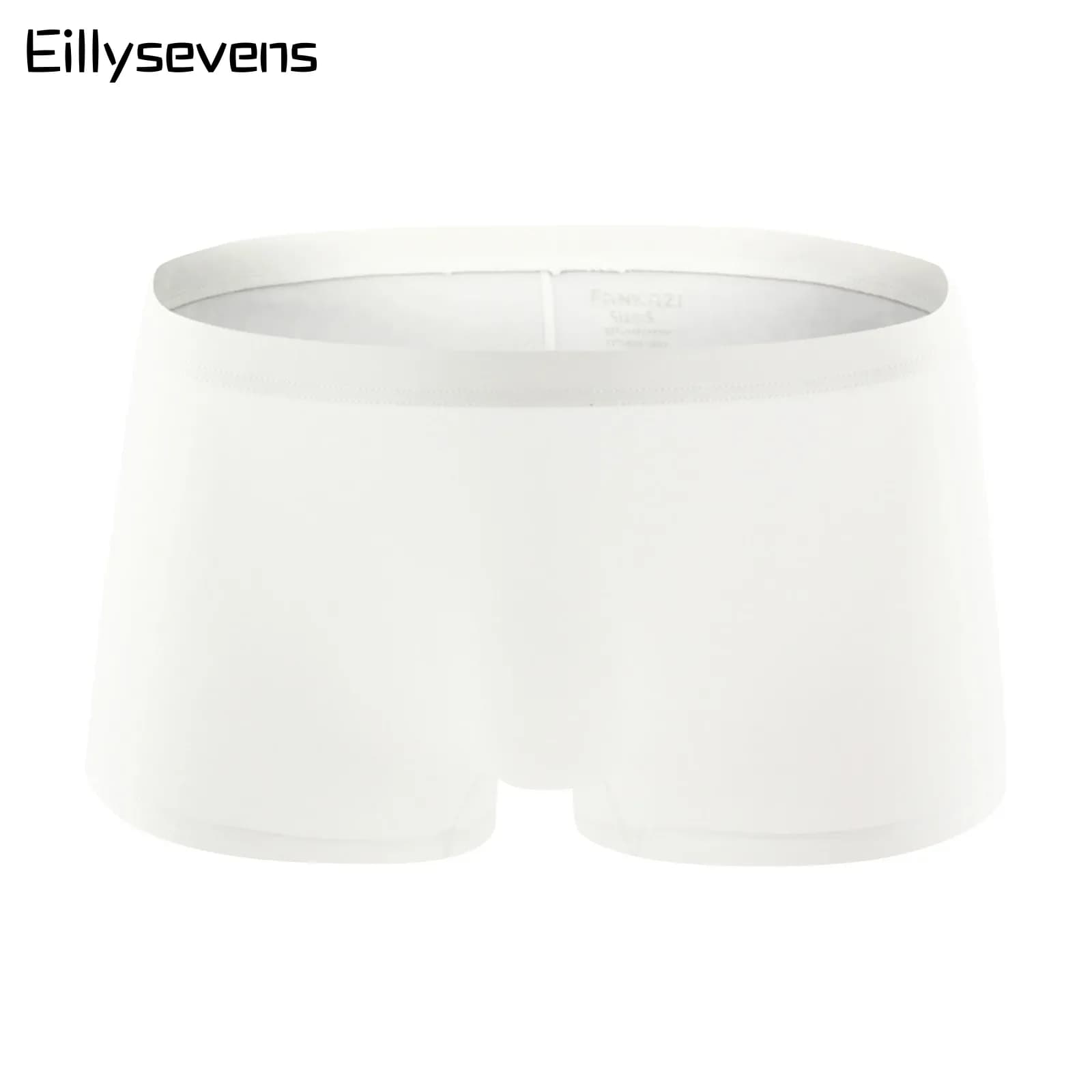 Men'S Solid Color Boxers Seamless Mid Waist Matching Casual And Comfortable Boxers Underwear High Elastic Simple Underwear