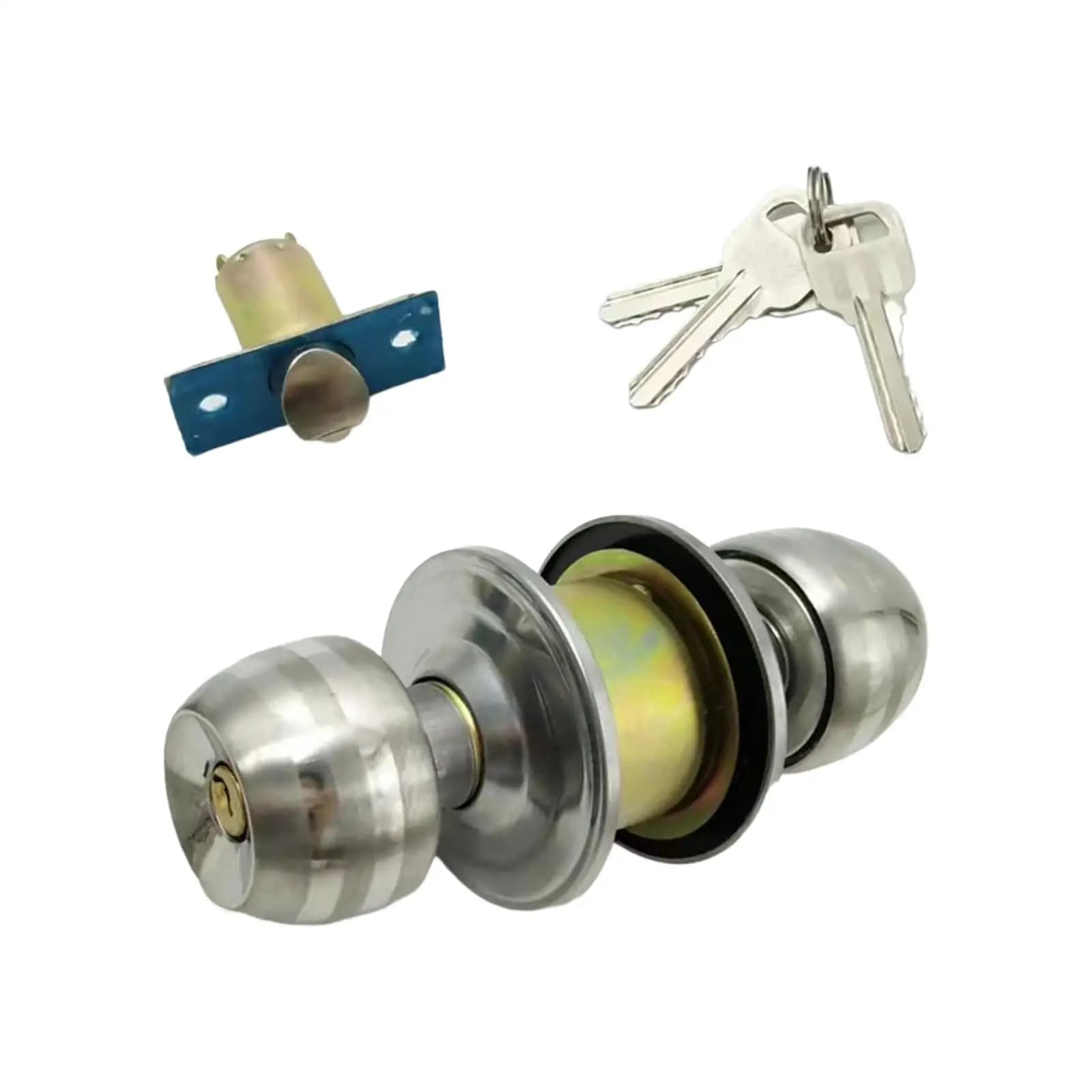 Door Hardware Bathroom And Bedroom Locker Metal Ball Knob Lockset