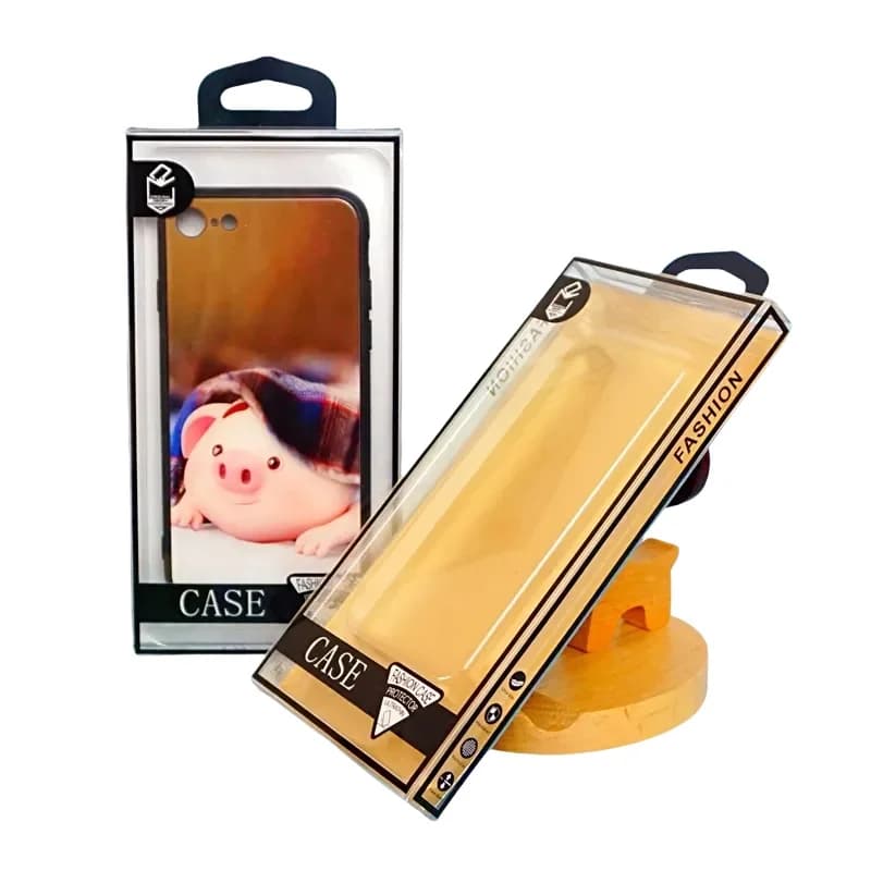 500pcs Universal Custom Logo Quality Transparent Clear PVC Plastic Boxes Packaging for iphone 15 16 pro max plus Phone Case wj89