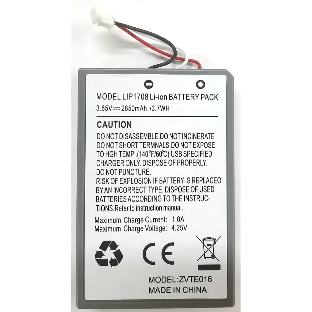 3.7V 2650mAh For Sony PlayStation 5 PS5 DualSense CFI-ZCT1W Wireless Controller Replacement Battery LIP1708