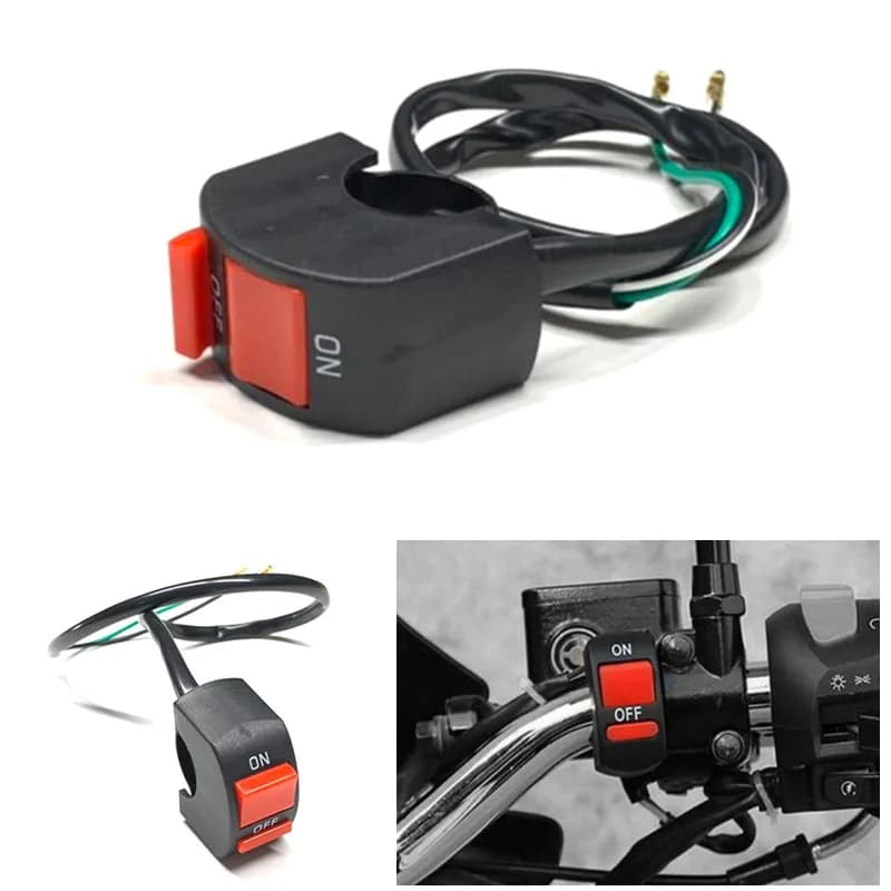 Motorcycle scooter Sports car off-road mountain bike tap double flash switch flameout switch headlight modification switch