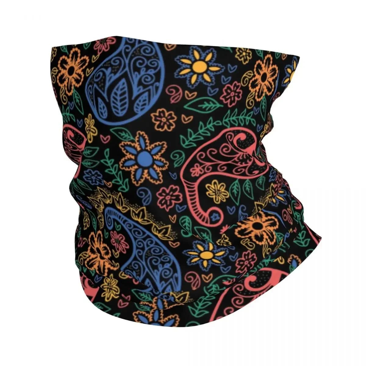 Custom Colored Bandana Paisley Print Bandana Winter Neck Warmer Men Windproof Wrap Face Scarf for Hiking Gaiter Headband