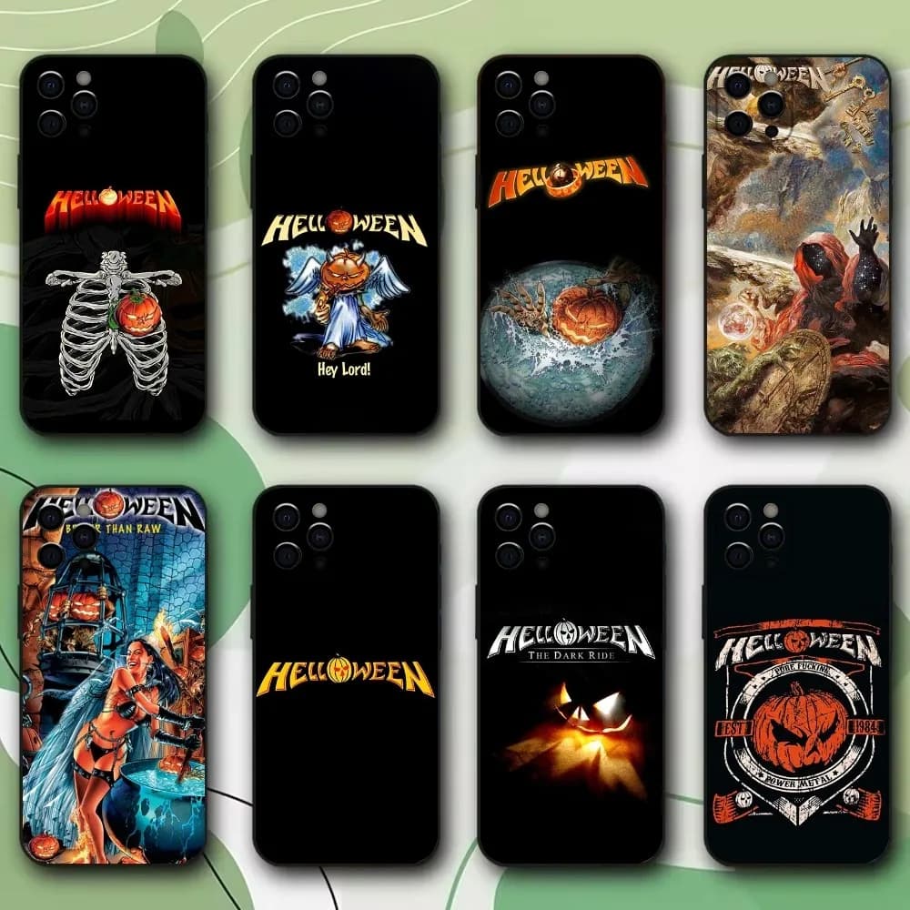 H-Helloween Band Phone Case For Apple iPhone 15,14,13,12,11,Pro,X,XS,Max,XR,Plus,Mini Soft Black Cover