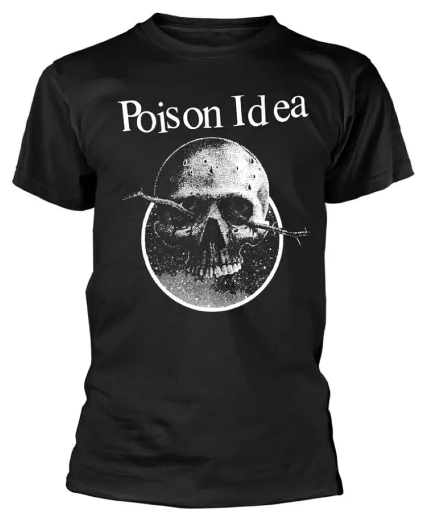 Poison Idea Skull Logo Black T Shirt New Official