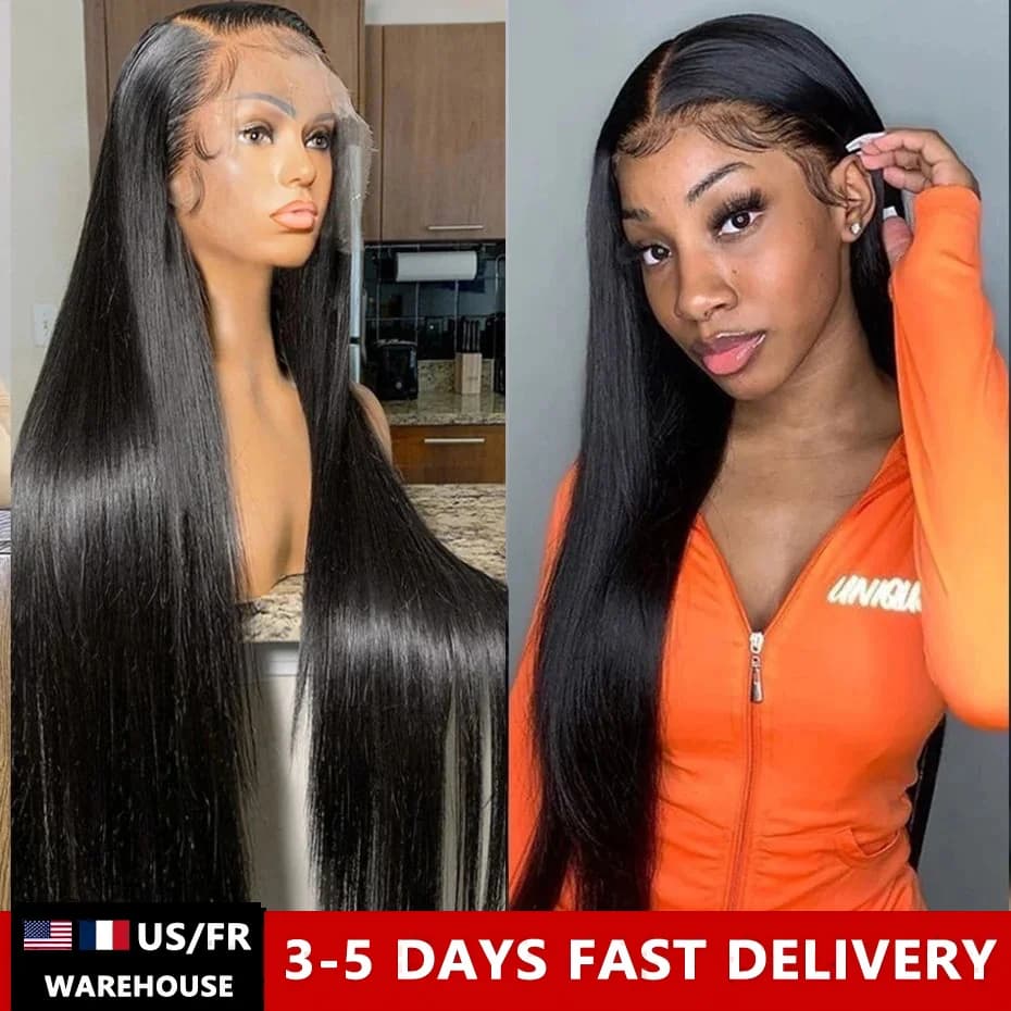 Bone Straight Lace Front Wigs Human Hair 180% Density 13x4 13x6 HD Lace Frontal Wigs For Women Human Hair 360 Lace Front Wigs