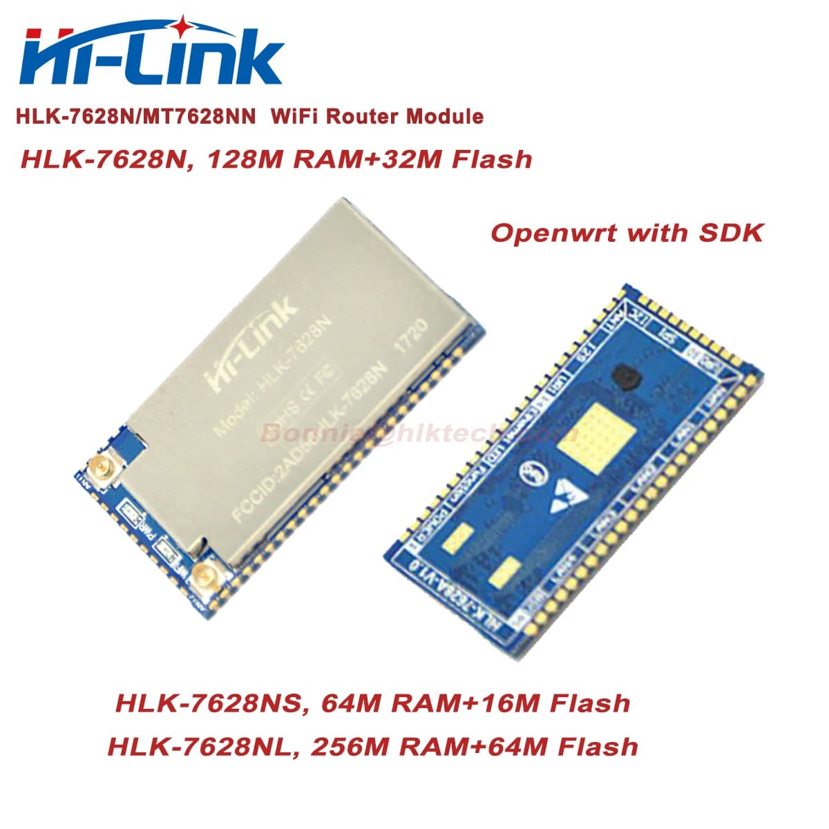 Hi-Link Original OPENWRT MT7628NN Wireless WiFi Router Module with 64M/128M/256M+16M/32M/64M HLK-7628N HLK-7628NL HLK-7628NS