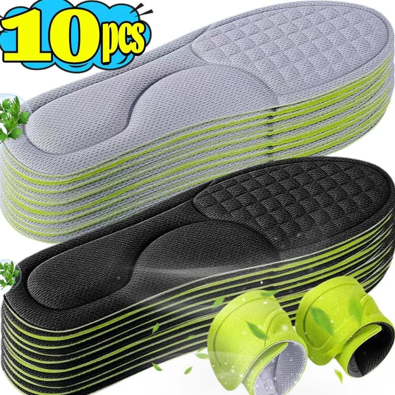 2/10pcs Unisex Soft Memory Foam Orthopedic Insoles Breathable Deodorizing Shoes Sports Anti-sweat Antibacterial Shoe Accessories
