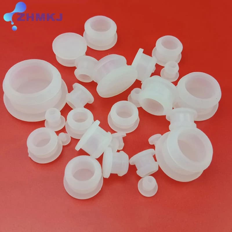Transparent Conical Snap-on Silicone Rubber T Type Plug Blanking End Caps Tube Inserts Bung Proof High Temperature Dia 2.5-30mm