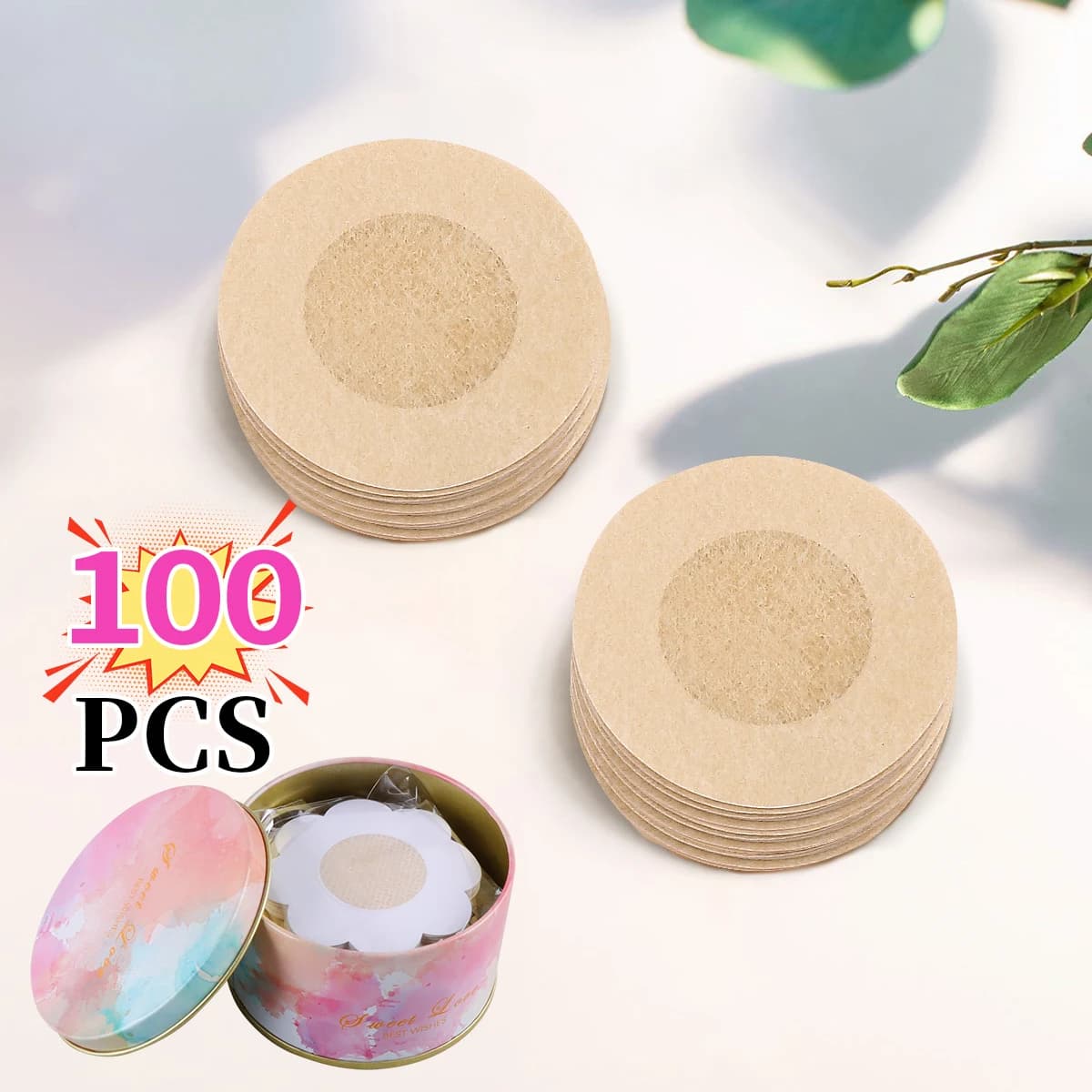 100 Disposable Bag/Metal Box Chest Stickers: Seamless, Breathable, Self-adhesive, Comfortable, Invisible Coverage