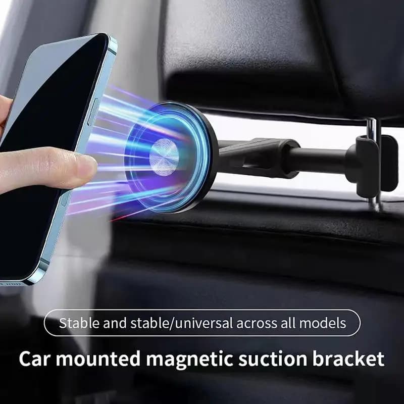 Headrest Phone Holder 360 Degree Rotation Magnetic Phone Stand Backseat Holder Multi-Functional Seat Back Hanger Car Accessories