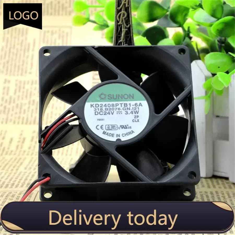 SUNON 8025 80MM Server Cooling fan 24V 3.4W 0.14A computer case fan KD2408PTB1-6A DUAL BALL Bearing with 2pin