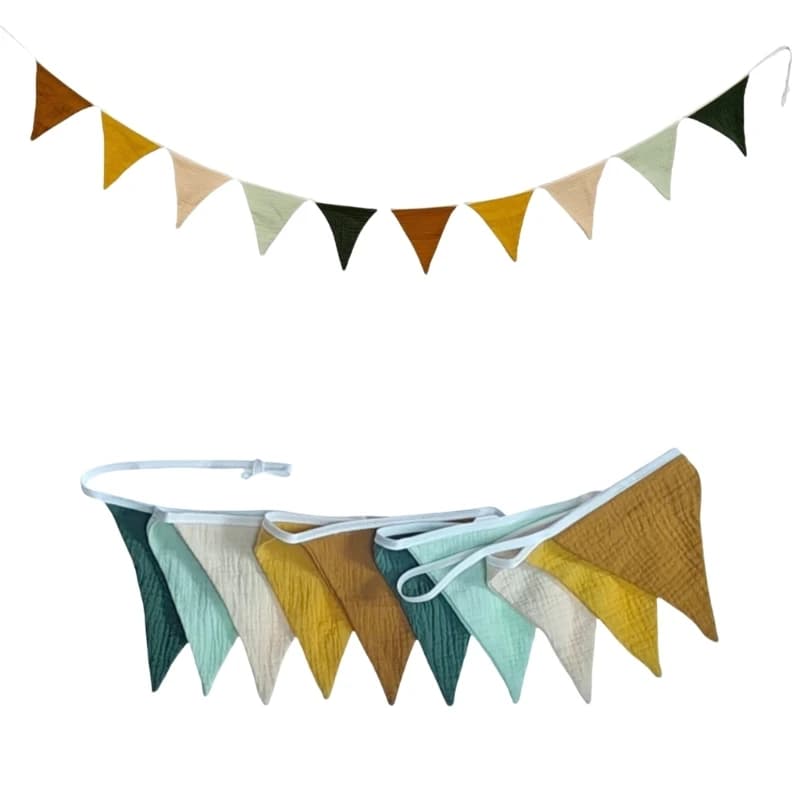 Pennant Banners Flags Nursery Garlands Triangular Bunting Flag Baby Shower Banners for Nursery Decors Birthday Party