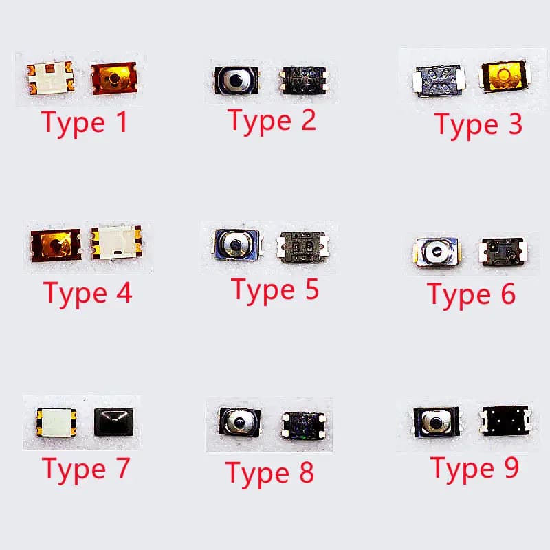 100Pcs 3*2 / 2.6*1.6 MM Power On Off Inner Button Control For Iphone Huawei OPPO Xiaomi Samsung VIVO Mobile Phone Volume Switch