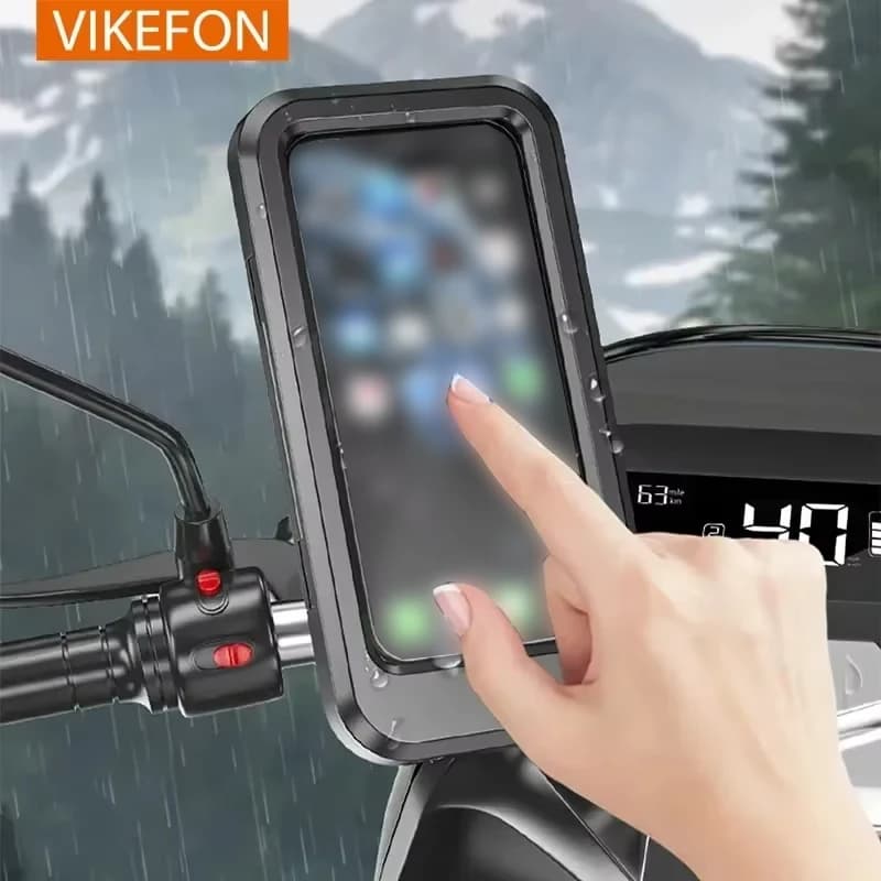 Waterproof Motorcycle Bike Mobile Phone Holder Support Universal Bicycle GPS 360° Swivel Adjustable Motorcycle Cellphone Holder