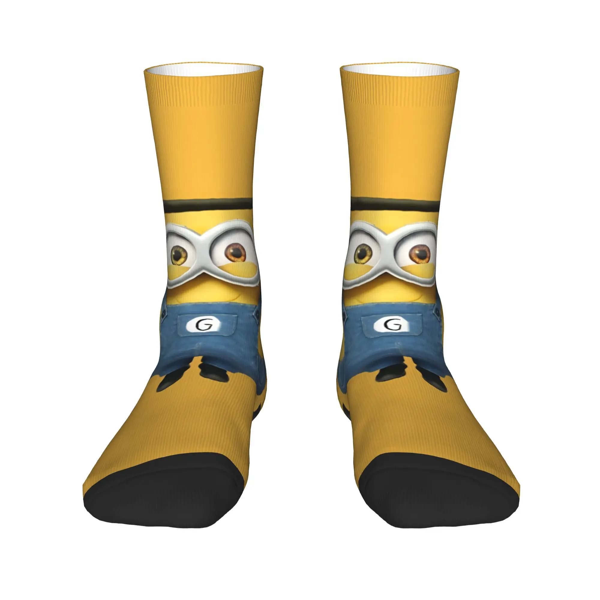 Custom Minions Anime Manga Mens Crew Socks Unisex Cute 3D Printed  Dress Socks