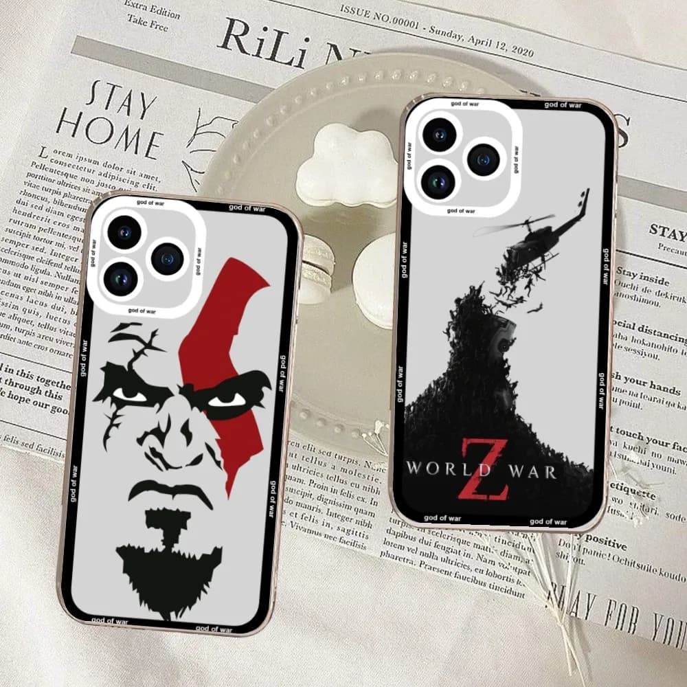 God of War Game Phone Case For Samsung S20 S21 S22 S23 ULTRA PLUS LITE Transparent Shell