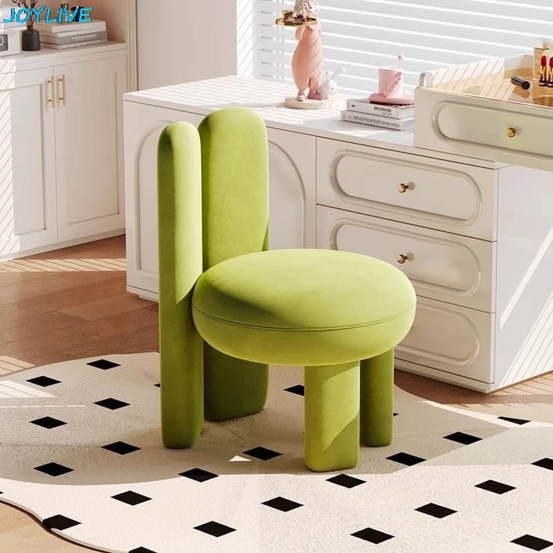 Joylive Modern Luxury Cream Style Design Make Up Chair Dining Chair Suitable For Bedroom Backrest Chair Dressing Chair Dining