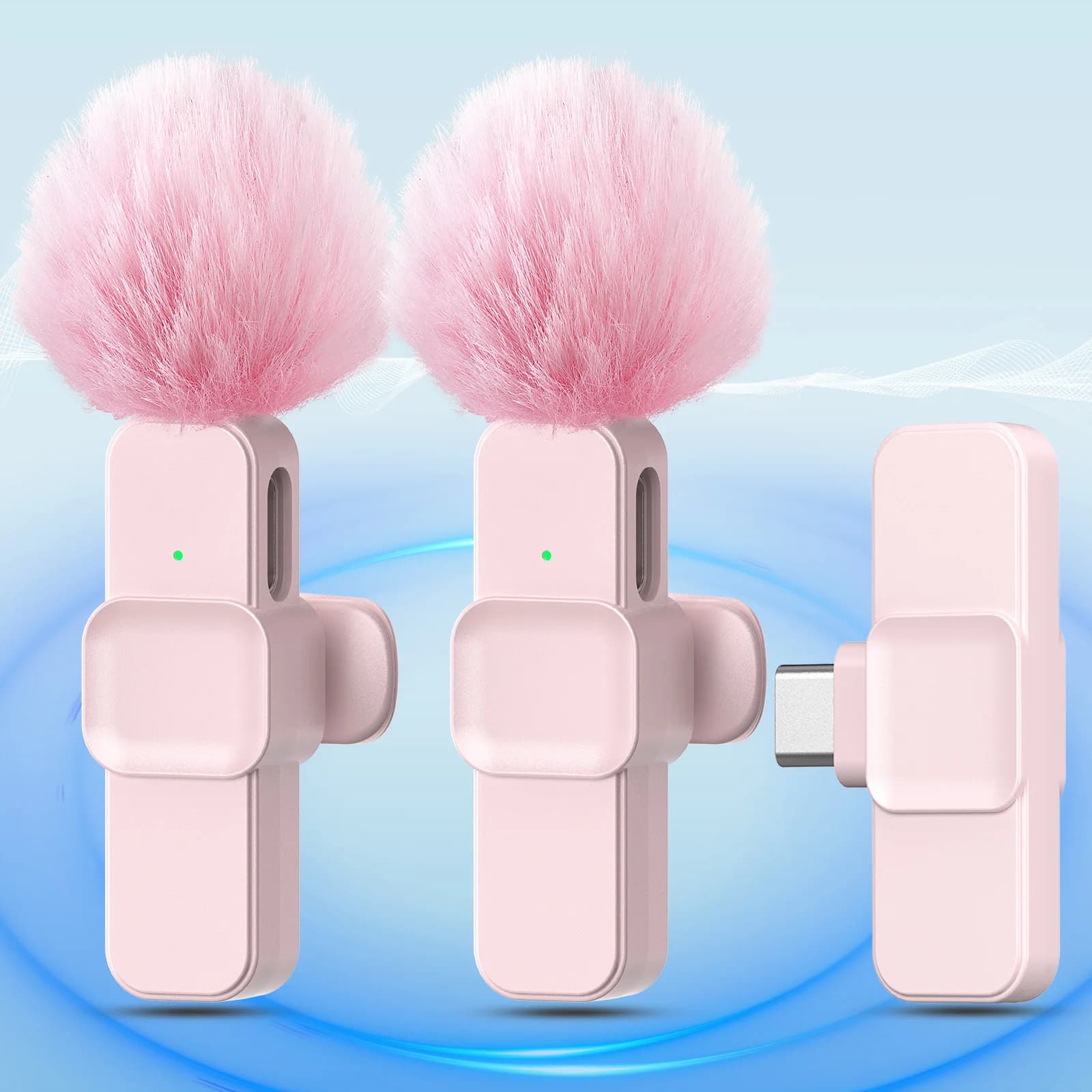 SNZIYAG K10 Wireless Lavalier Microphone Portable Audio Video Recording Mini Microphone for iPhone Android PC Live Gaming Phone