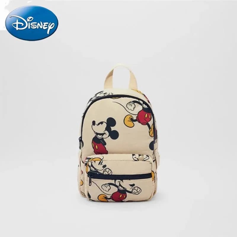 Disney Mickey Mouse Backpack Cartoon Large Capacity Nylon Lightweight Children's School Bag Small Bag Detachable Birthday Gift