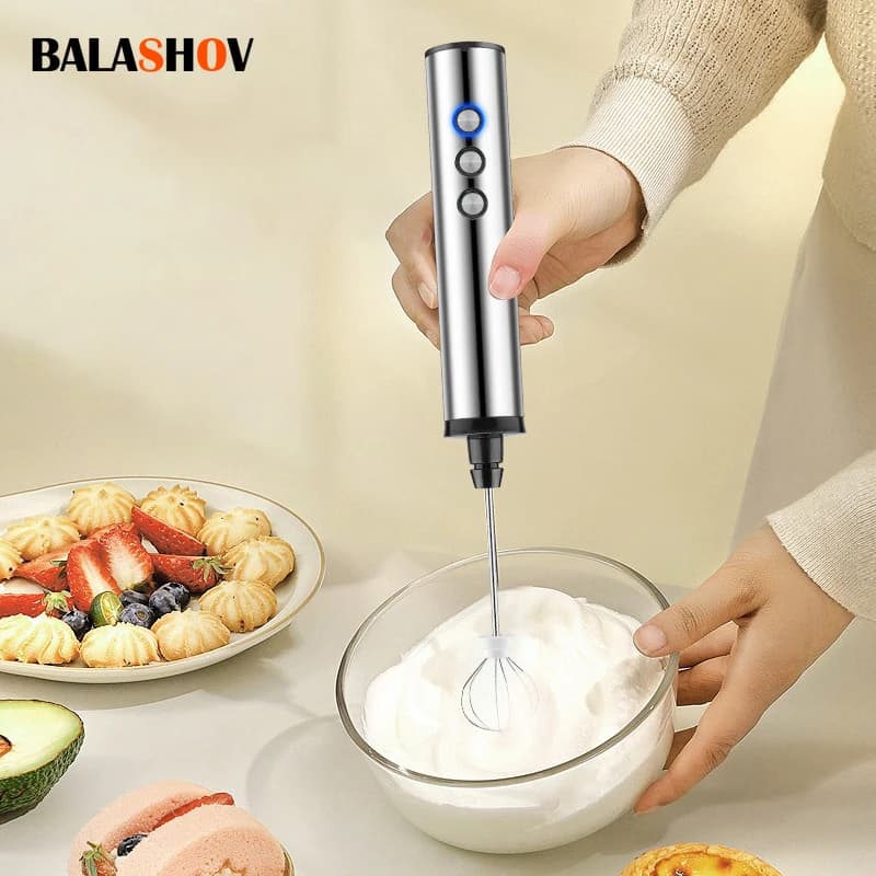 3 In 1 Milk Frothers Electric Handheld Blender With USB Electrical Mini Coffee Maker Whisk Mixer For Coffee Cappuccino Cream