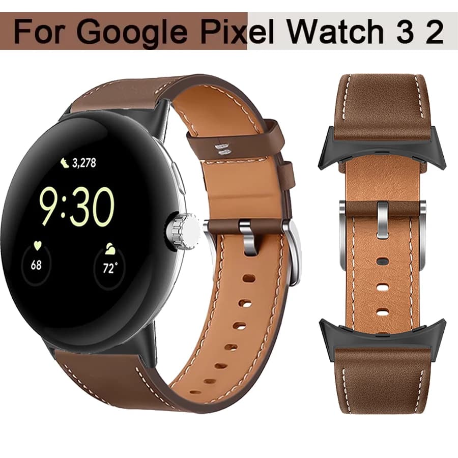 For Google Pixel Watch 3 41 45mm Strap Leather Replace Wristband Correa Bracelet For Google Pixel Watch 2 3 Band Belt Accessorie