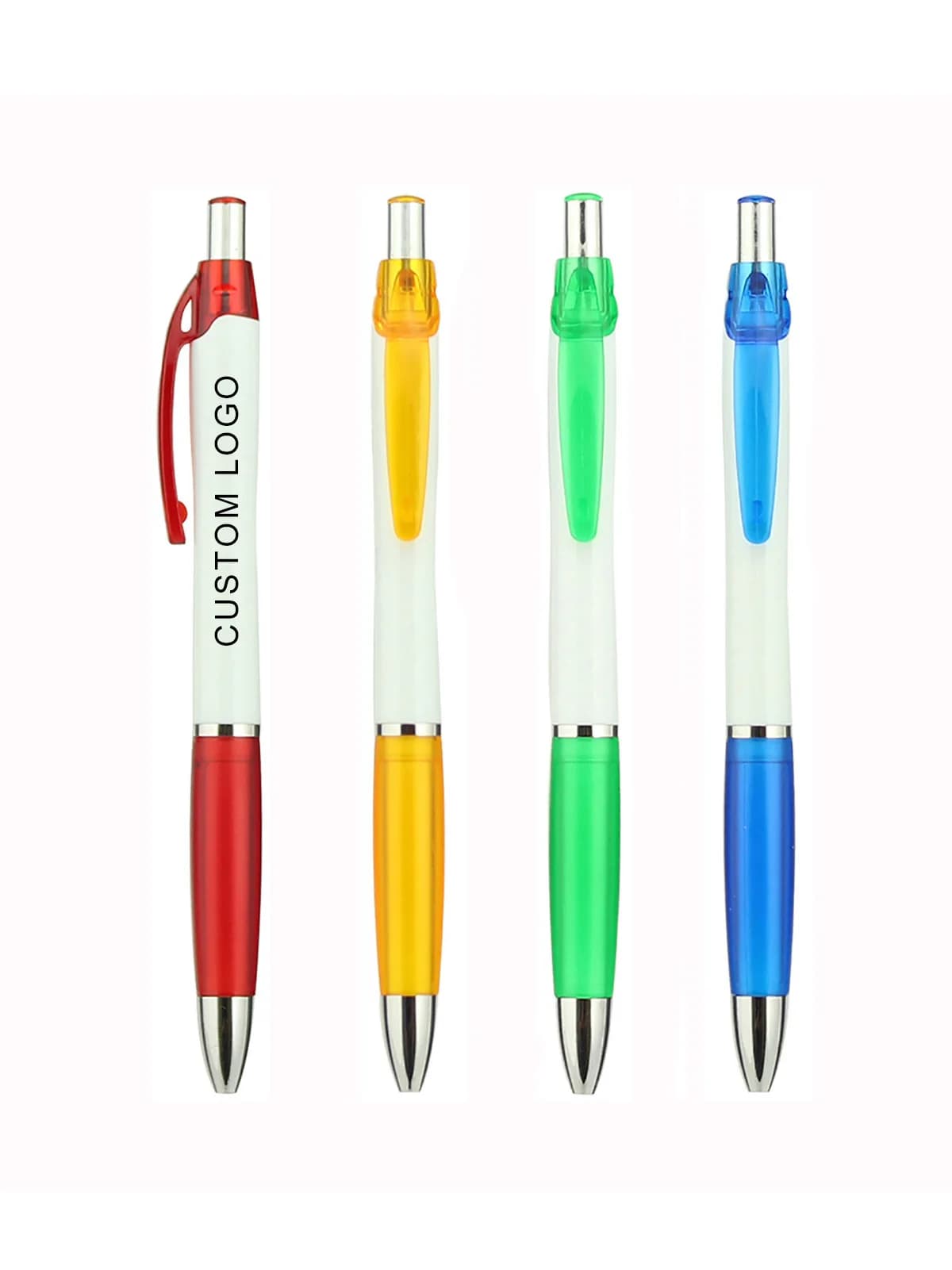 Retractable Plastic Nash Ball Pen White Barrel Custom Ballpoint Pen Customized Promotion Gift Personalized Logo Pens Event Party