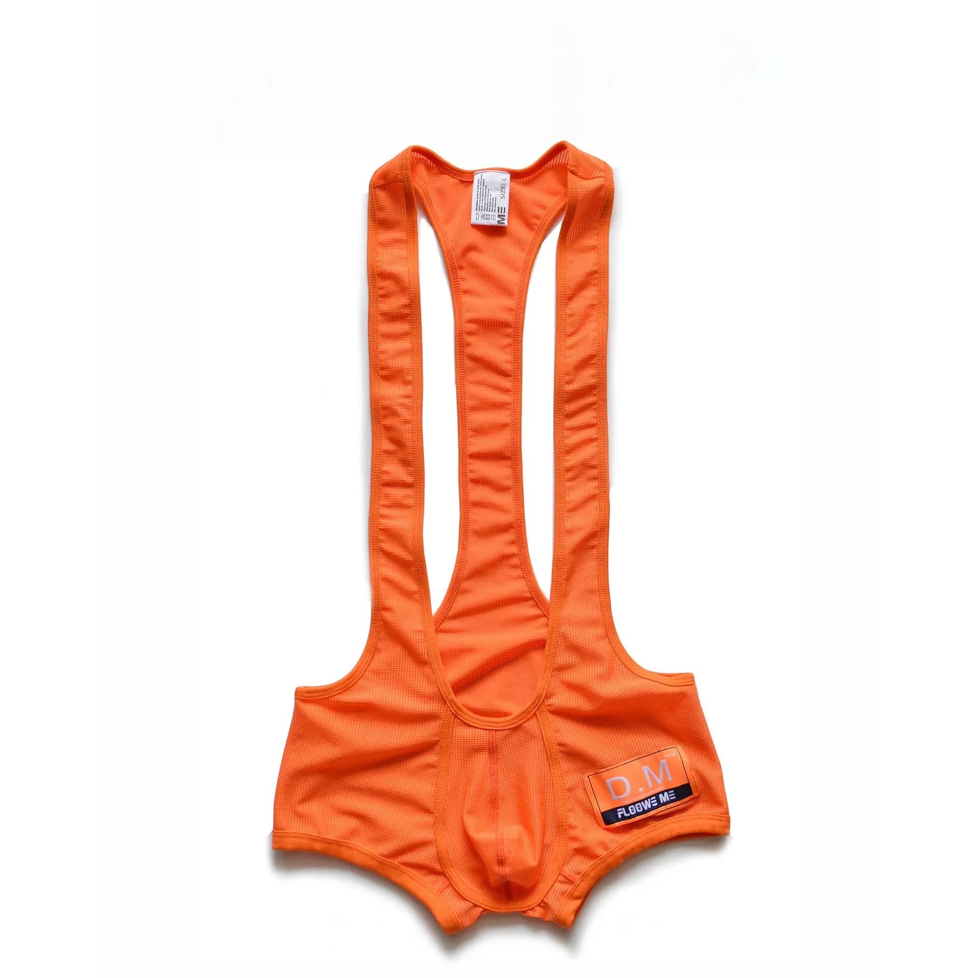 Men's Underwear Letter Boxer Solid Color Summer Shaping Quad Pants Low Waist Sexy Breathable Mesh One-piece Pants