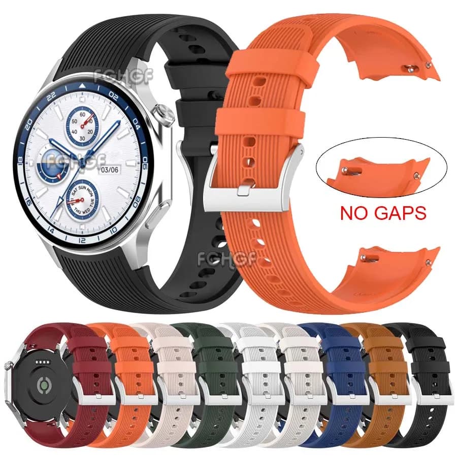 For OnePlus Watch 2 3 Strap Silicone Replacement Correa Wristband For Oppo Watch X X2 Smart Watch Band Bracelet No Gap Accessory