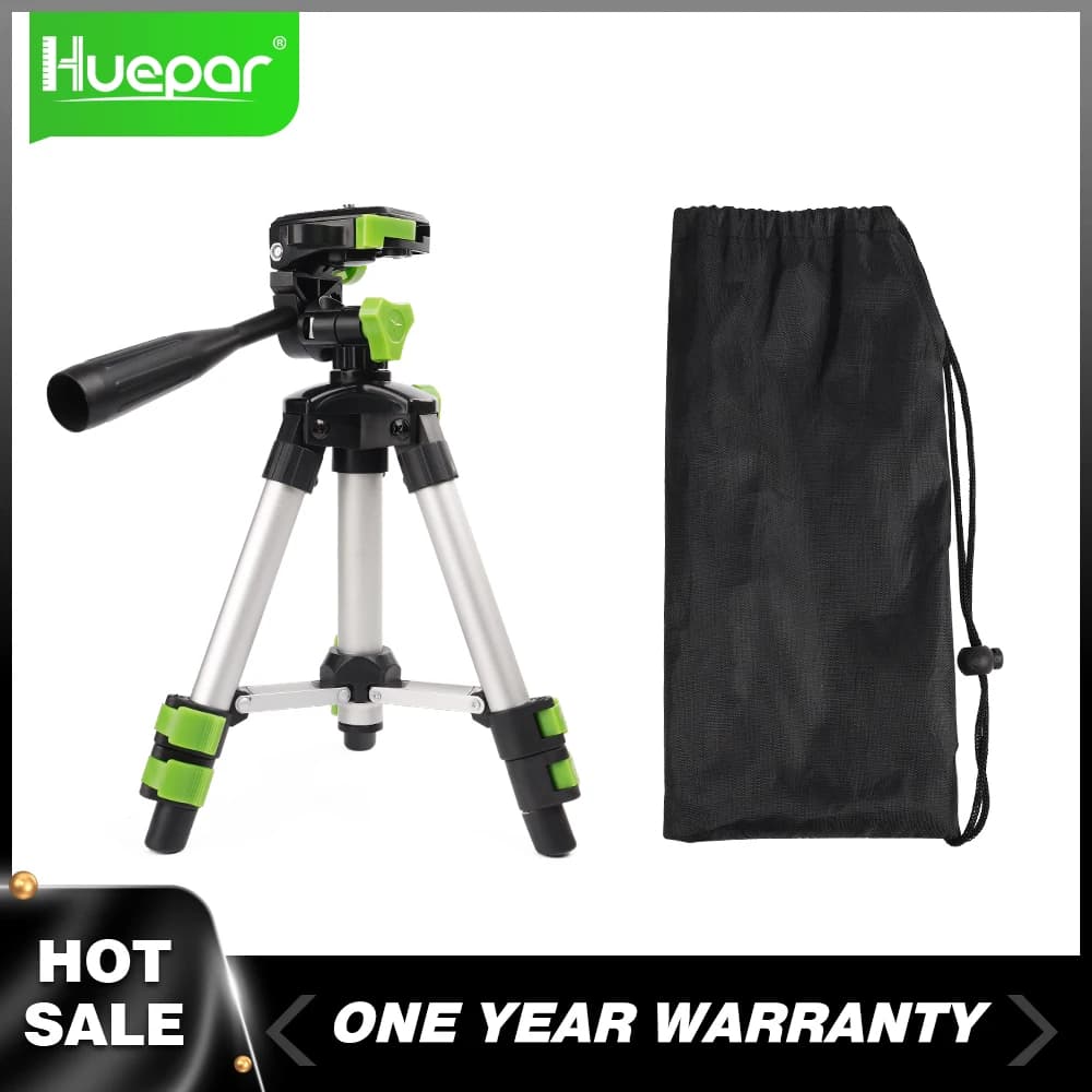 Huepar Tripod For Laser Level 19.7"/0.5m Tripods With 1/4"-20 Screw Mount Construction Tool Stand Holder For Phone,Mobile,Camera