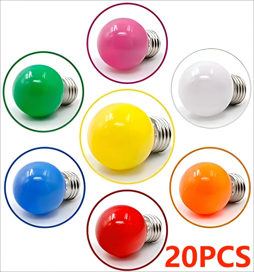 10PCS 20PCS 30PCS E27 B22 LED color bulb 8 colors available AC220V LED Christmas decoration bar energy-saving lamp