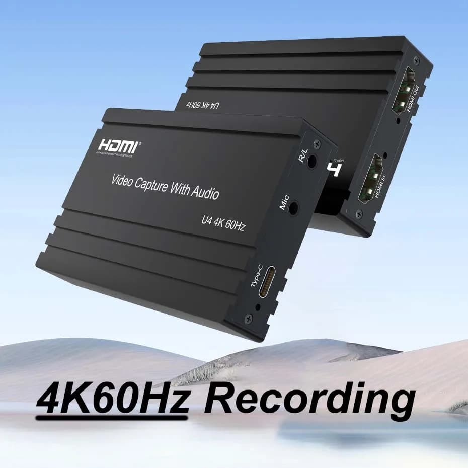 4K 60hz Audio Video Capture Card HDMI To USB 3.2 Type-C Acquisition Card Live Streaming Plate F PS4 Camera Switch Game Recording