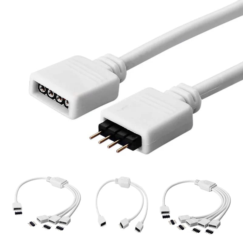 Strip Accessories Connector LED RGB Strips extension Cable Wire Connector with 4 pin connector For 3528 5050 RGB LED Strips