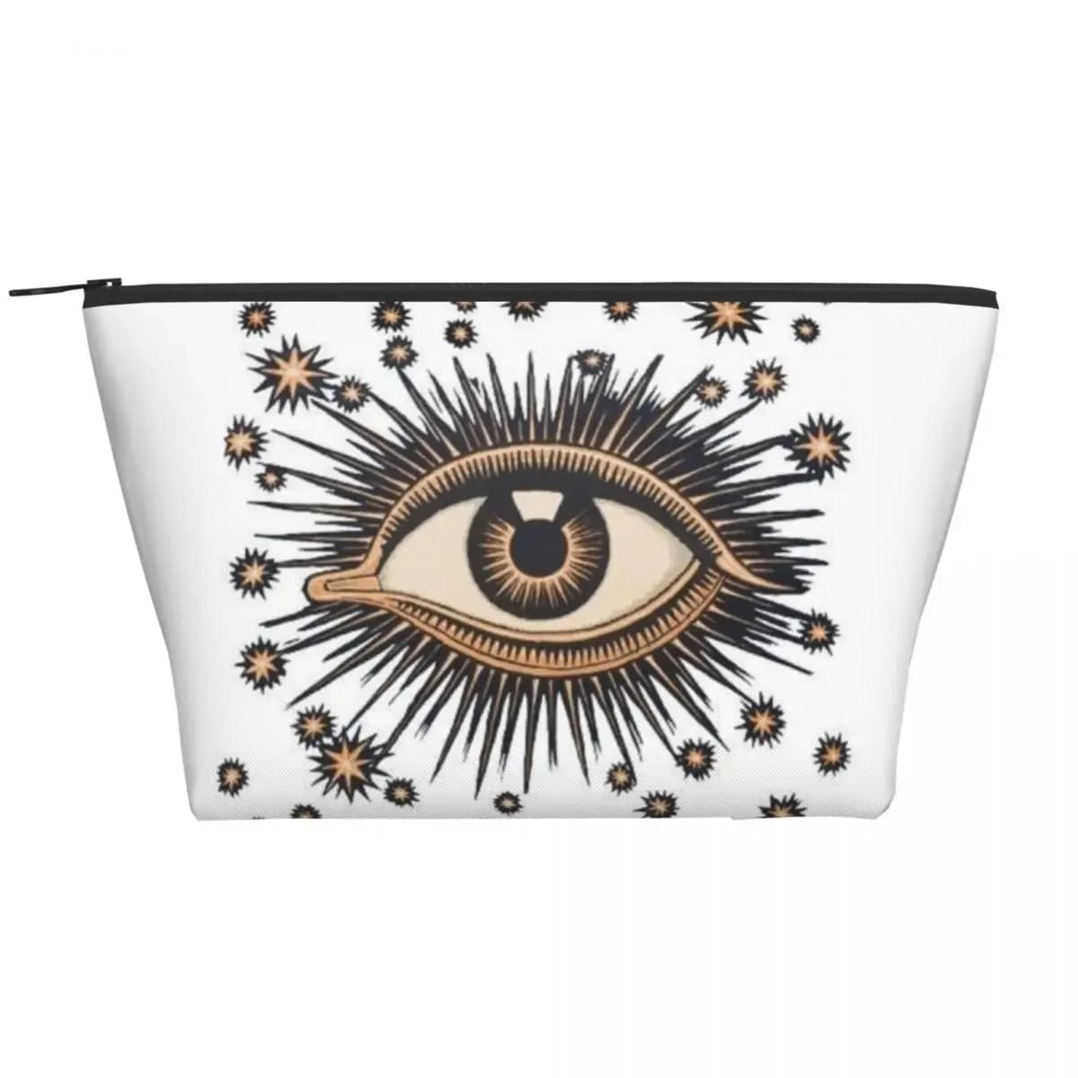 Turkish Evil Eye Travel Cosmetic Bag for Women Nazar Amulet Pattern Boho Makeup Toiletry Organizer Lady Beauty Storage Dopp Kit