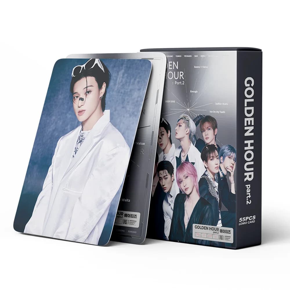 55pcs/set Kpop ATEEZ Lomo Cards THE WORLD EP.1 : MOVEMENT Guerrilla Photocards High Quality New Arrivals