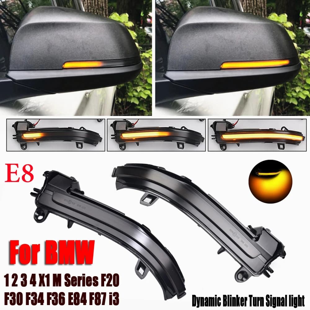 LED Dynamic Turn Signal Side Mirror Sequential Light Lamp For BMW 1 2 3 4 Series F20 F21 F22 F23 F30 F31 F32 F33 F34 X1 E84 i3