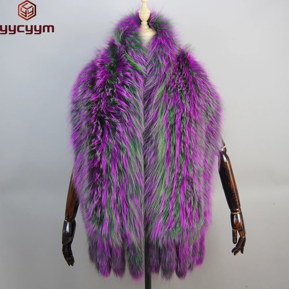 Genuine Real Fox Fur Collar Shawl 100% Natural Fox Scarf For Women Neck Warm Fur Muffler Real Fox Fur Big Scarves Female Wrap