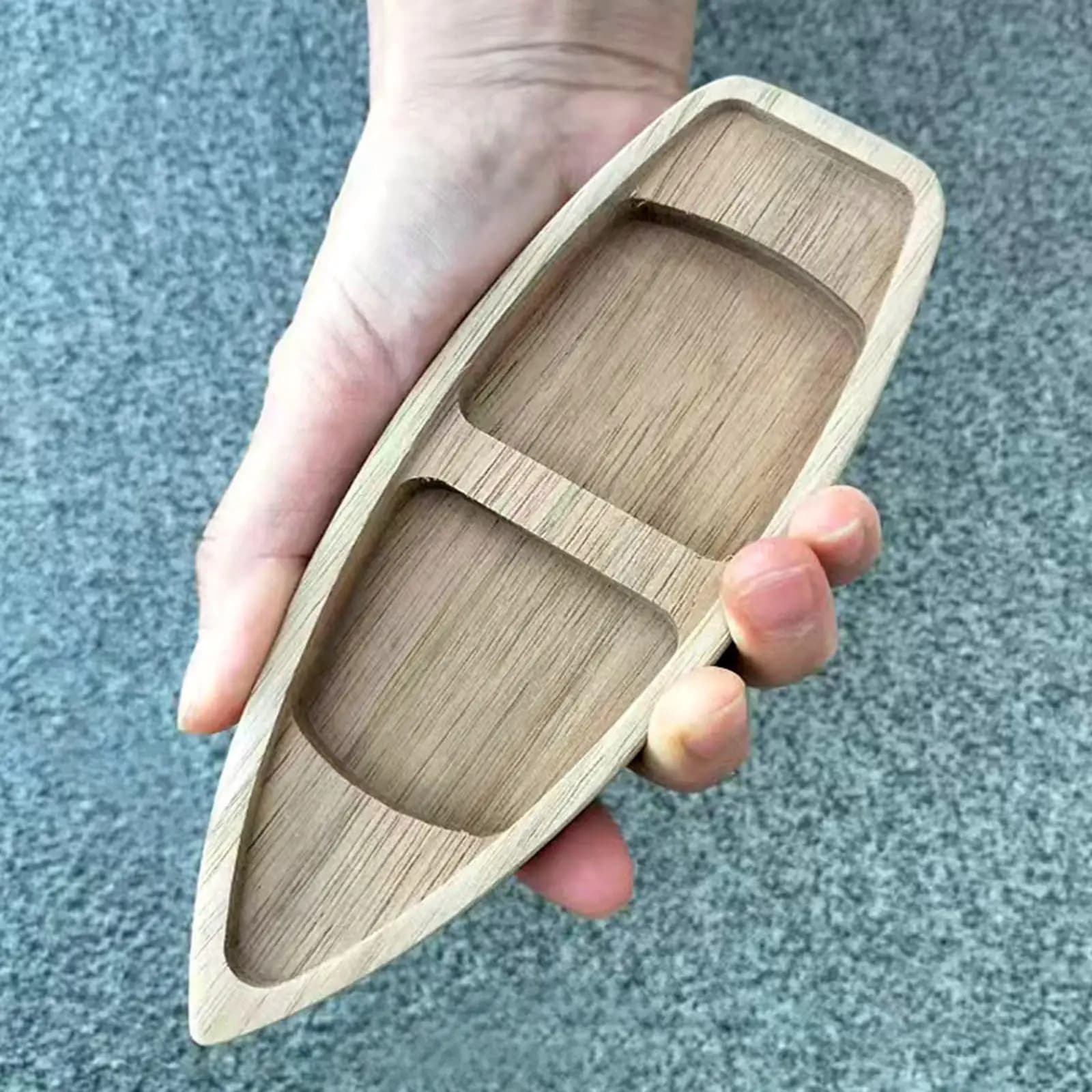 Boat Model Toy Ship Model Chinese Wood Canoe for Bedroom Living Room 6.69"