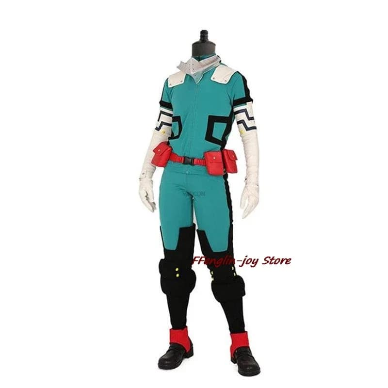 Anime Hero Cosplay Midoriya Cosplay Izuku Deku Battle Academy Costume Unisex Costume Set Wig Hair Anime Clothes XXXL