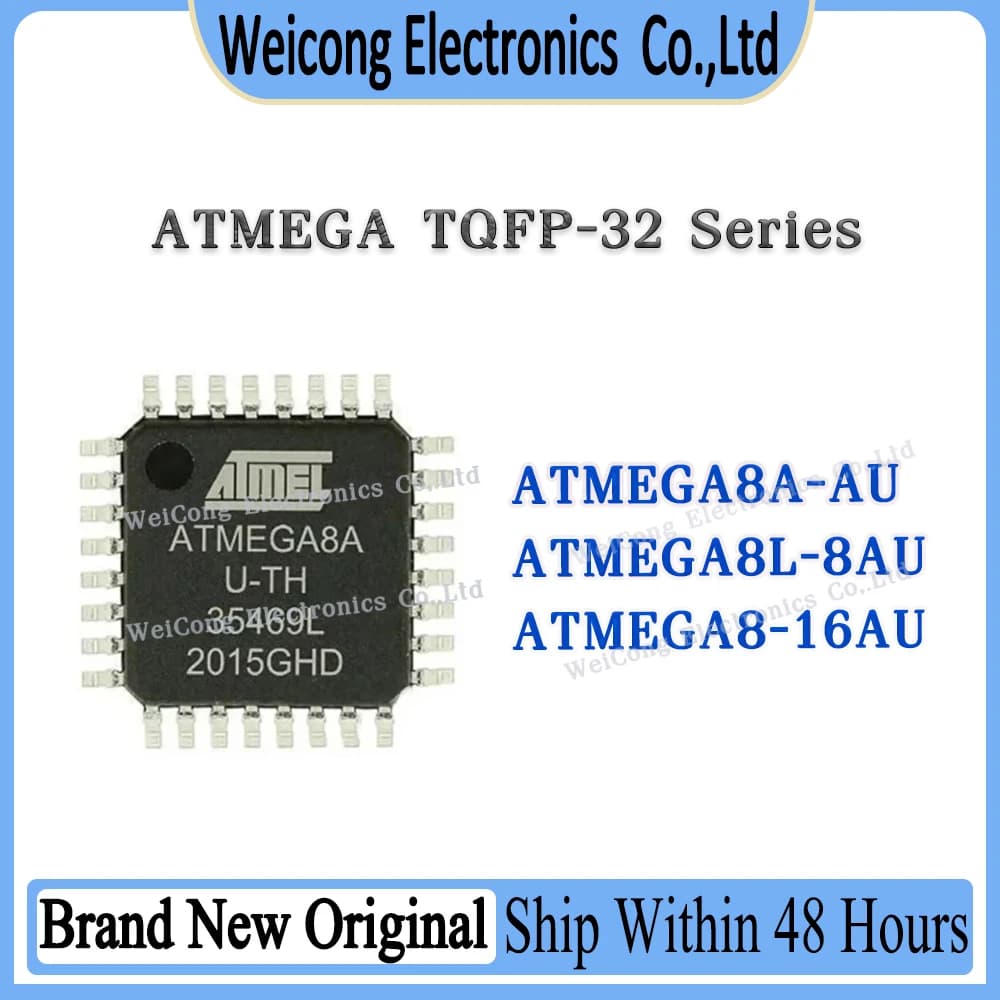 ATMEGA ATMEGA8 ATMEGA8A ATMEGA8L ATMEGA8A-AU ATMEGA8L-8AU ATMEGA8-16AU New Original IC MCU Chip TQFP-32
