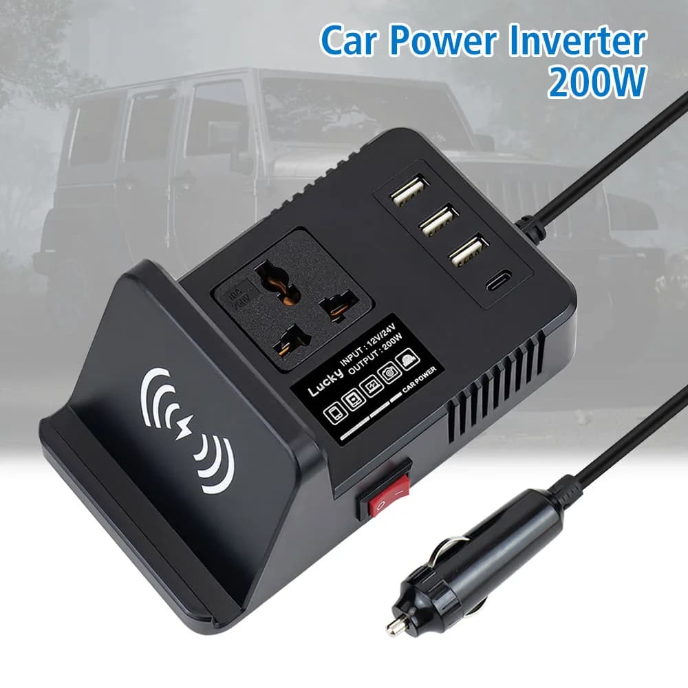 Voltage Converter Automotive Inverter 3 Fast Charging USB 12/24V Car Inverter Car Charger Car Plug Converter For Laptop Charging