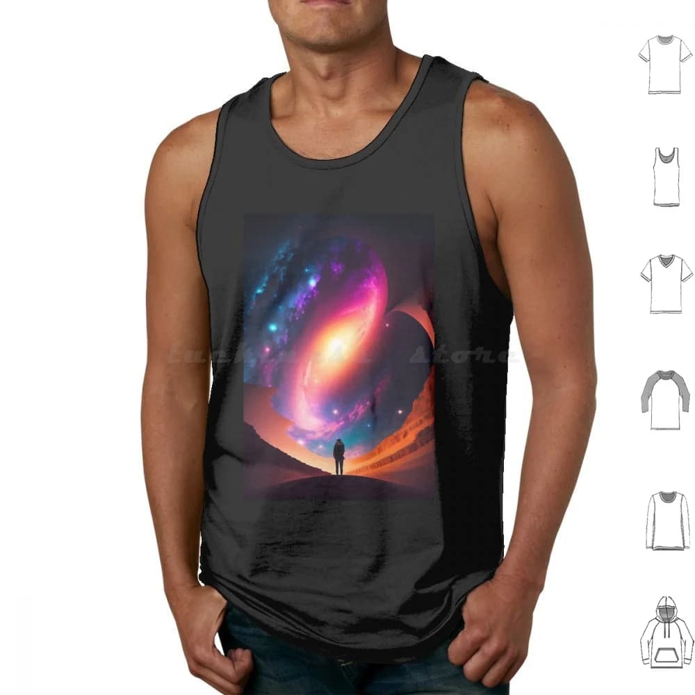 The Immensity Of The Galaxy Tank Tops Vest Sleeveless Galaxy Space Sky Universe Universo Espa ? O Sideral Paisagem Landscape