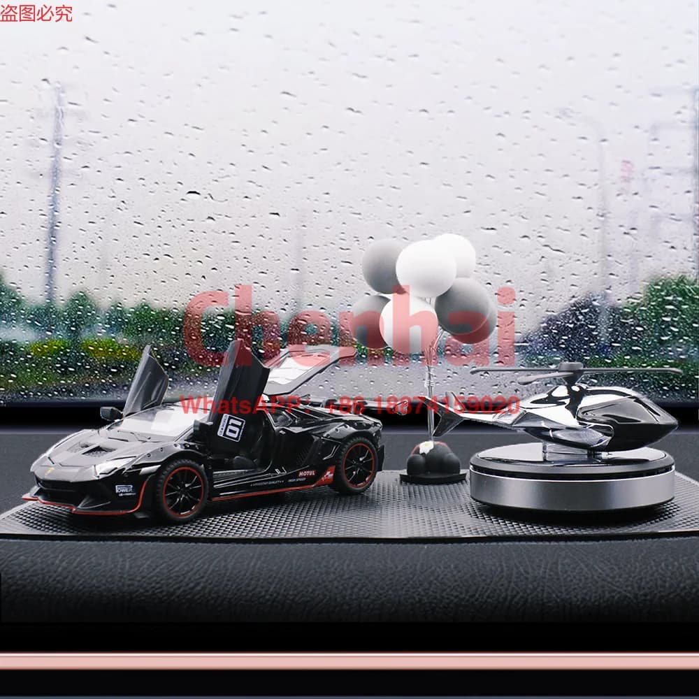 2024  car accessories and decorations, popular center console, high-end interior, rotating solar energy, car decoration  cartoon