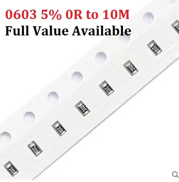 200pcs 0603 10K Ohm 5% SMD Chip Resistor Kit 0R~10M 1K 2.2K 10K 100K 0R 1R 10R 100R 220R 330R 470R 1.2.2/3/4/5/6/7/8/9/K/R