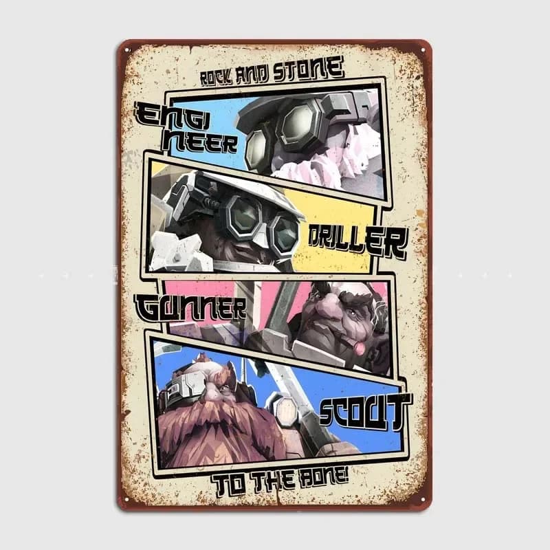 Deep Team Galactic Decoration for Home Decorations Custom Metal Signs House Decor Poster Wall Art Mural Vintage Room Accessories