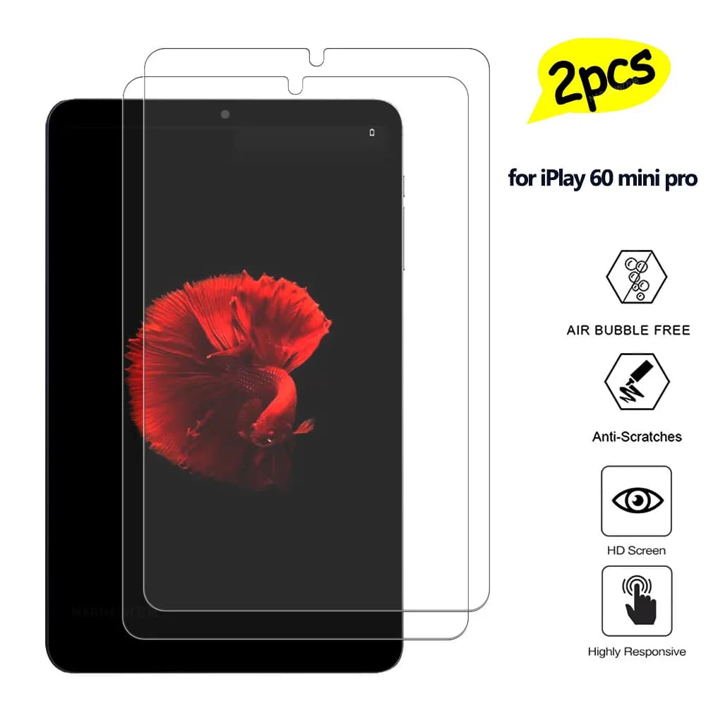 2 Pieces Ultra Clear Anti-Scratch Tempered Glass Screen Protector For iPaly 60 mini Pro 8.4-inch Tablet Protective Film
