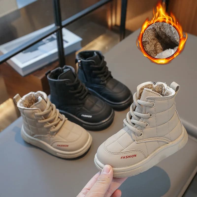 Children Shoes Winter Cotton Inserts Boots Antiskid Fashion Girl Boots Warm Plush Boots Women Shoes Botas De Invierno Para Mujer