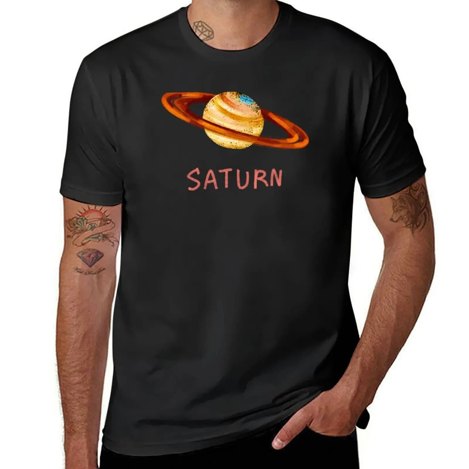 Red Saturn T-Shirt animal prinfor boys aesthetic clothes new edition anime clothes mens big and tall t shirts