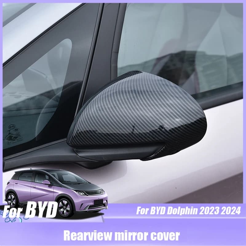For BYD Dolphin 2023 2024 Rearview mirror decorative protective cover reverse mirror cover Automotive exterior modification