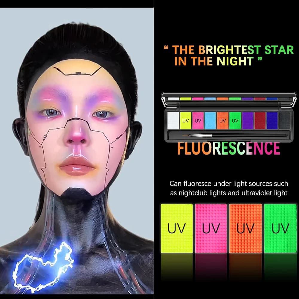 Body Paint Makeup Products Face Paint Professional Faces Cosmetics Glitters Face Painting Paints Glitter Glitter Kit Halloween